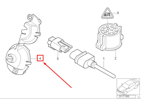 NEW BMW 3 E46 TEMPERATURE SYSTEM SENSOR COVER 61137832946 7832946 ORIGINAL - Image 7
