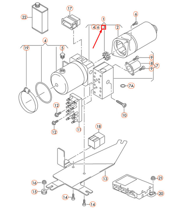 NEW AUDI A4 B6 OIL PUMP LEVER 1E0871687 - Image 9