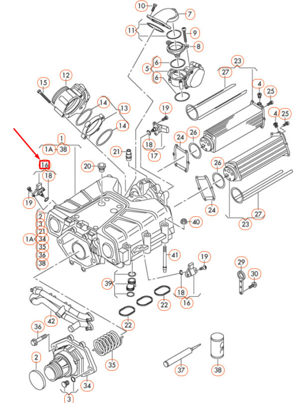 NEW AUDI A4 B8 MAP SENSOR 038906051J - Image 9