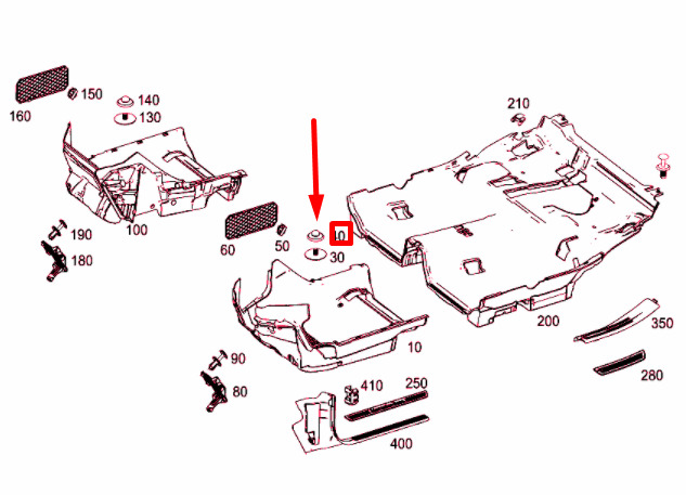 NEW MERCEDES-BENZ CLA C117 FLOOR MAT CARPER UPPER CLIP A21168400239051 ORIGINAL 7 NEW MERCEDES-BENZ CLA C117 FLOOR MAT CARPER UPPER CLIP A21168400239051 ORIGINAL - Image 7