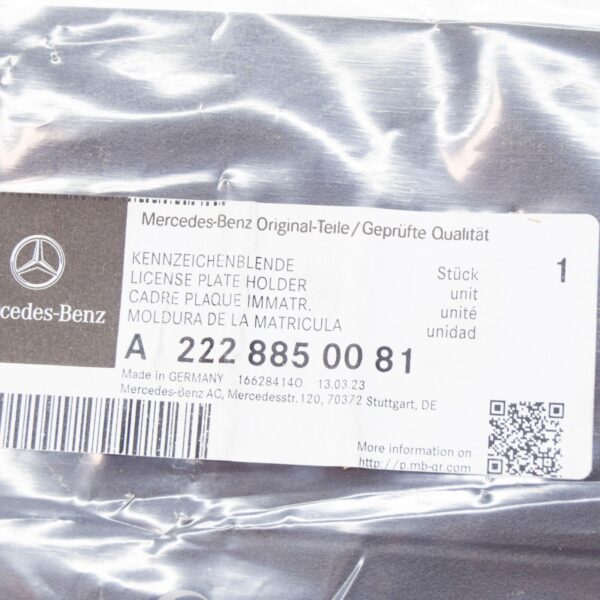 NEW MERCEDES-BENZ S W222 FRONT LICENCE PLATE MOLDING A2228850081 ORIGINAL - Image 7