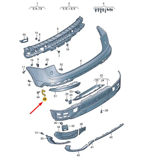 NEW AUDI Q5 FY REAR BUMPER COVER REINFORCEMENT 80F807165 ORIGINAL - Image 7