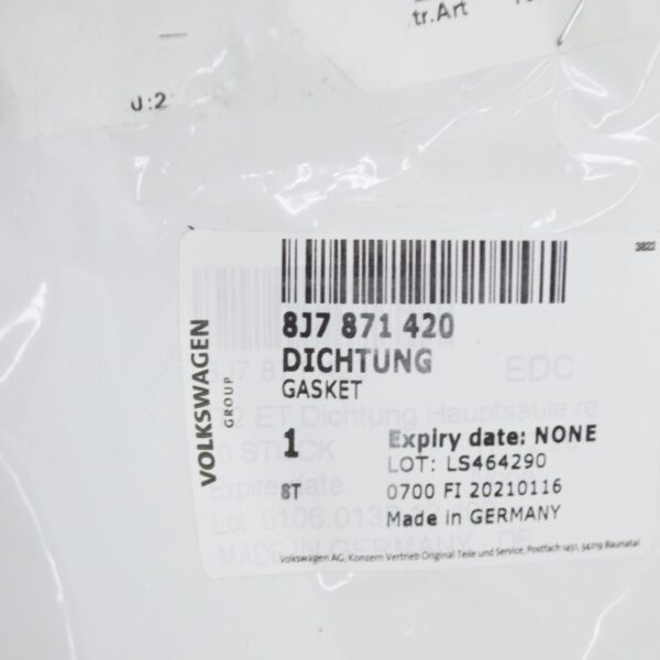 NEW AUDI TT 8J MK2 SOFT TOP RIGHT REAR SEAL 8J7871420 ORIGINAL - Image 7