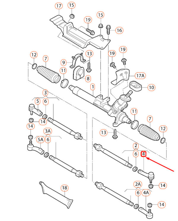 NEW VW BEETLE 9C STEERING LEFT TIE ROD END 1J0422811B - Image 9