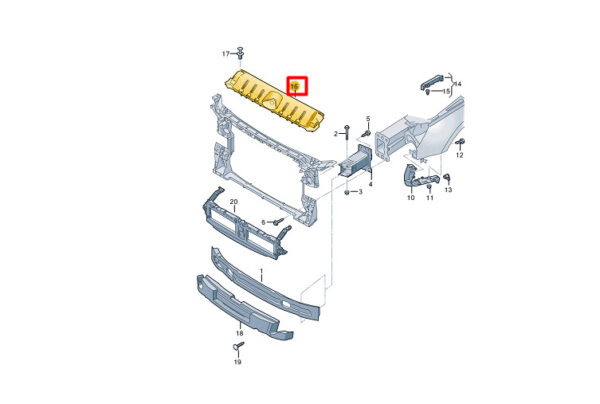 NEW AUDI RS5 F5A SLAM PANEL FRAME UPPER PLASTIC TRIM 8W6807081D ORIGINAL - Image 7