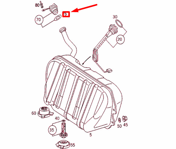 NEW MERCEDES-BENZ CL C215 FUEL TANK FILLER CAP SEAL RING A1684710579 ORIGINAL 7 NEW MERCEDES-BENZ CL C215 FUEL TANK FILLER CAP SEAL RING A1684710579 ORIGINAL - Image 7