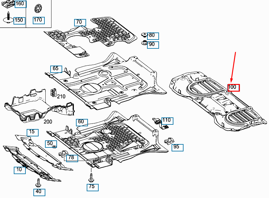 NEW MB ML W166 REAR ENCAPSULATION UNDERCOVER PANEL A1665200523 ORIGINAL 7 NEW MB ML W166 REAR ENCAPSULATION UNDERCOVER PANEL A1665200523 ORIGINAL - Image 7