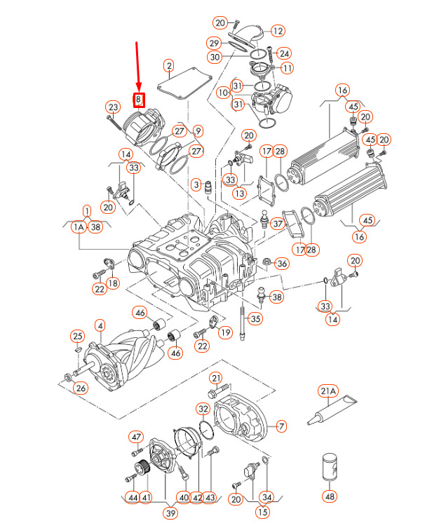 NEW AUDI A4 B8 THROTTLE VALVE ADAPTER 06E133062H ORIGINAL 7 NEW AUDI A4 B8 THROTTLE VALVE ADAPTER 06E133062H ORIGINAL - Image 7