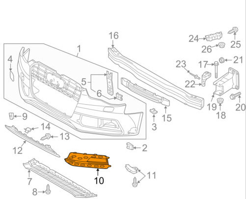 NEW AUDI A5 8T RIGHT SIDE LIGHT FOG GRILLE 8T0807682H01C 8T0807682H 01C 9 NEW AUDI A5 8T RIGHT SIDE LIGHT FOG GRILLE 8T0807682H01C 8T0807682H 01C - Image 9