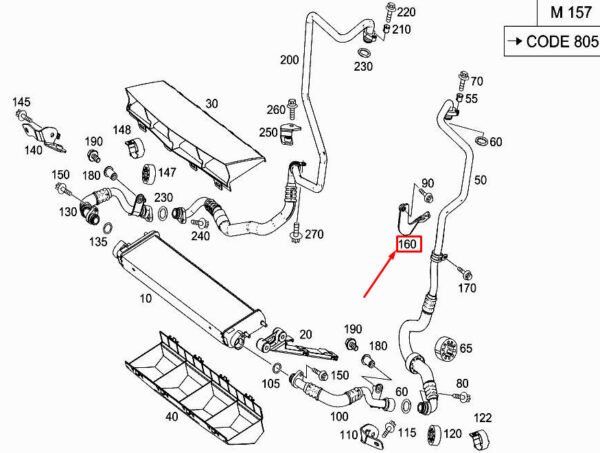 NEW MERCEDES-BENZ S W222 ENGINE OIL LINE BRACKET A2781880040 ORIGINAL - Image 7