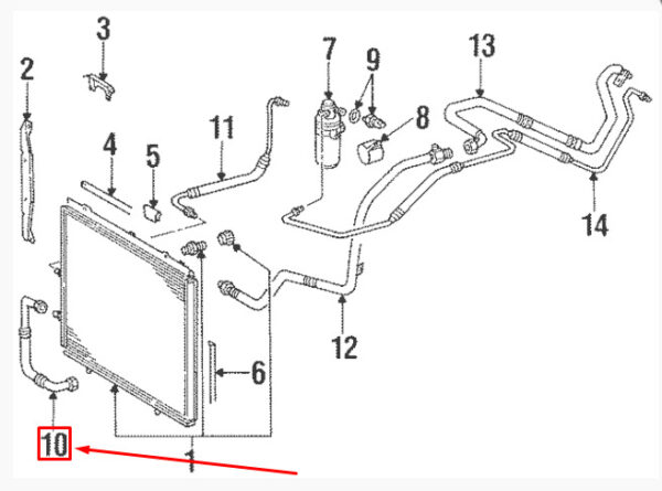 NEW MERCEDES-BENZ S W140 REFRIGERANT HOSE A1408303915 ORIGINAL - Image 7