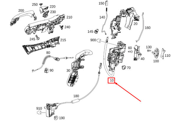 NEW MERCEDES-BENZ S W222 FRONT LEFT DOOR LOCK LHD A0997200101 - Image 7