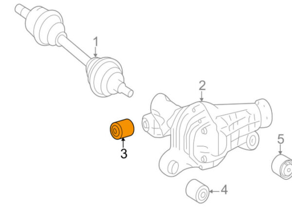 NEW MERCEDES BENZ GLE W166 FRONT AXLE DIFFERENTIAL INSULATOR A1663330600 - Image 7