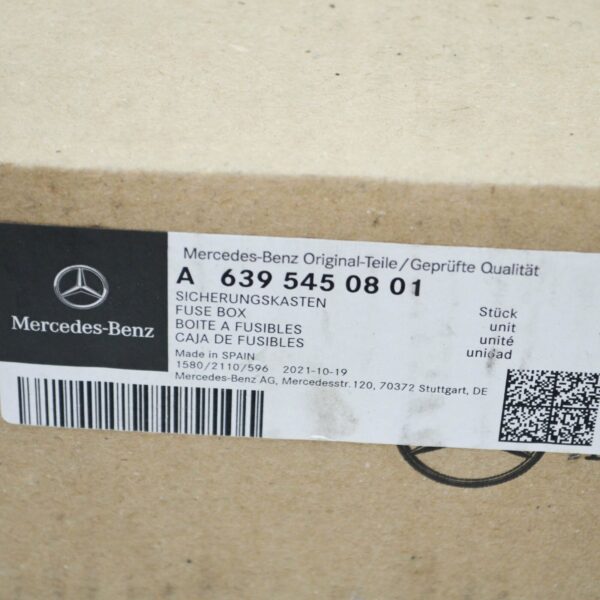 NEW MERCEDES-BENZ VITO W639 FUSE BOX A6395450801 ORIGINAL - Image 7