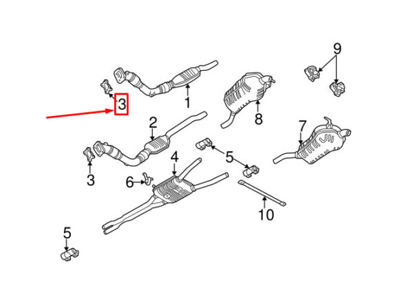 NEW AUDI A8 D3 4E FRONT EXHAUST MUFFLER GASKET 8E0253115C ORIGINAL - Image 7