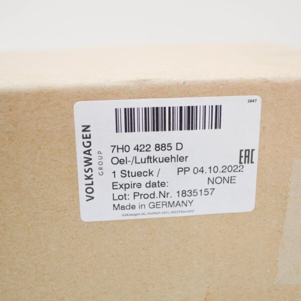 NEW VOLKSWAGEN TRANSPORTER T5 OIL COOLING RADIATOR 7H0422885D ORIGINAL - Image 7