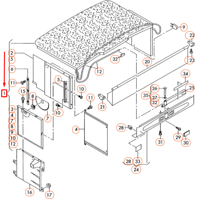 NEW AUDI A4 CONVERTIBLE B7 CONVERTIBLE TOP STOWAGE AREA 8H0863491D2Z3 ORIGINAL 7 NEW AUDI A4 CONVERTIBLE B7 CONVERTIBLE TOP STOWAGE AREA 8H0863491D2Z3 ORIGINAL - Image 7