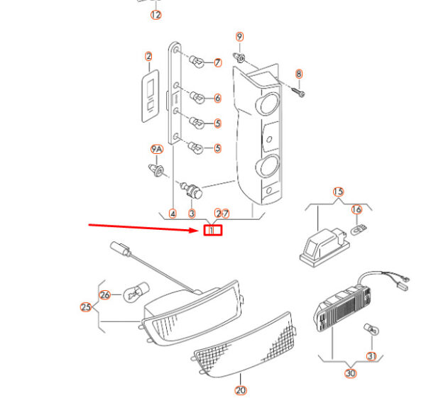NEW VW CRAFTER 2F MK1 REAR LEFT TAILLIGHT 2E0945095 - Image 9