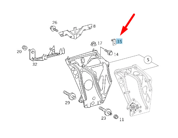NEW MERCEDES-BENZ CLK C208 WINDOW REGULATOR CONTACT ANGLE A2086730312 ORIGINAL 7 NEW MERCEDES-BENZ CLK C208 WINDOW REGULATOR CONTACT ANGLE A2086730312 ORIGINAL - Image 7