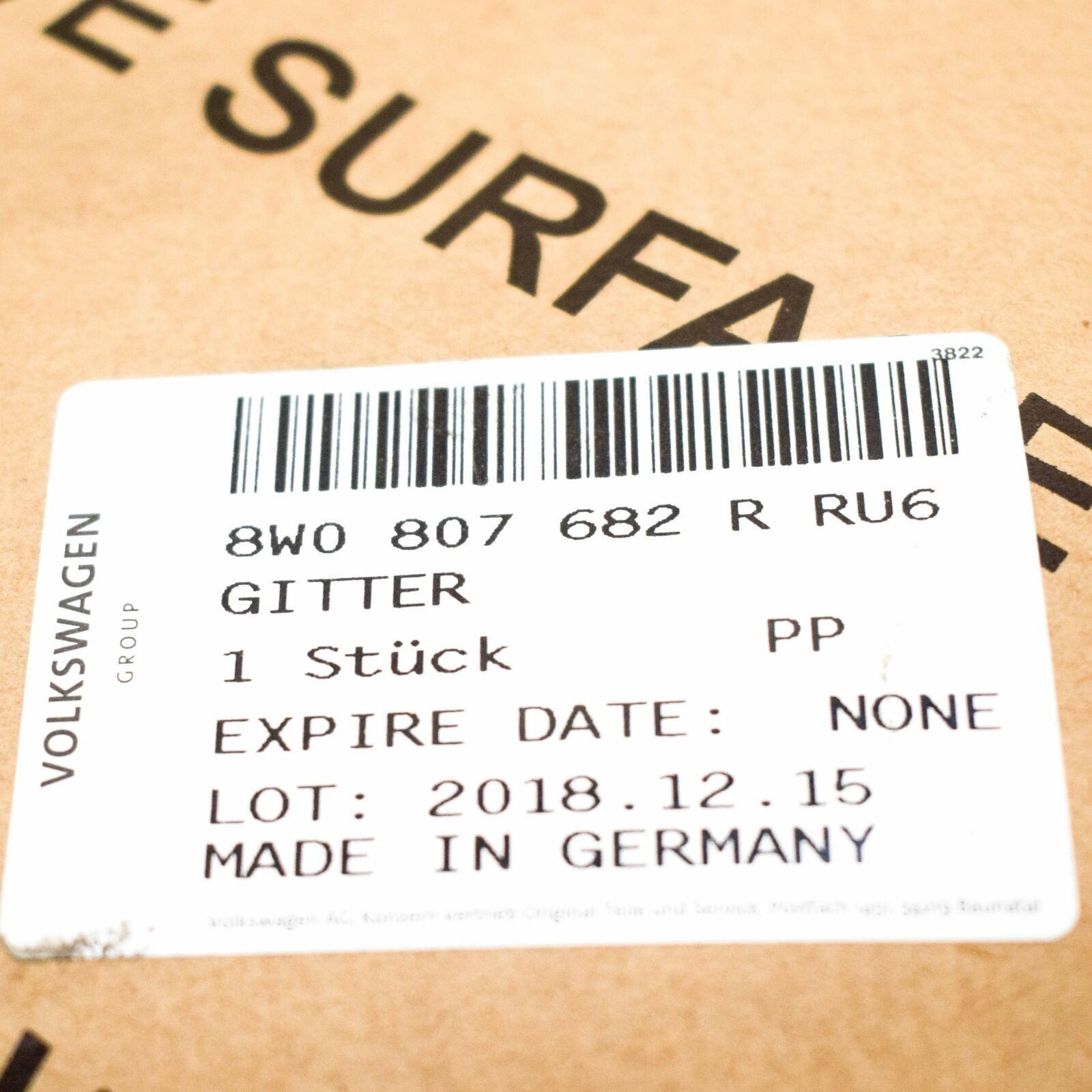 NEW AUDI A4 B9 FRONT BUMPER RIGHT GRILLE 8W0807682RRU6 2017 9 NEW AUDI A4 B9 FRONT BUMPER RIGHT GRILLE 8W0807682RRU6 2017 - Image 9