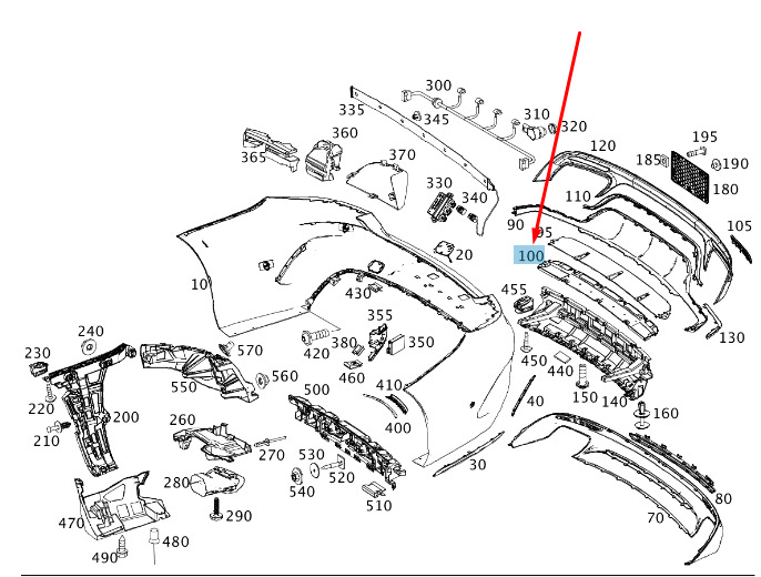 NEW MB S C217 AMG LOWER REAR SWITCH MODULE BUMPER HOLDER A2178853601 7 NEW MB S C217 AMG LOWER REAR SWITCH MODULE BUMPER HOLDER A2178853601 - Image 7