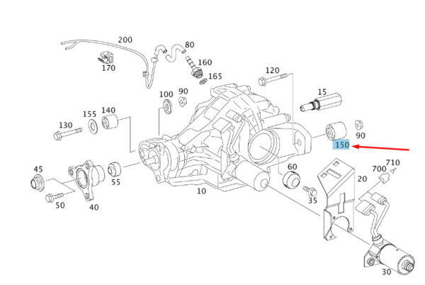 NEW MERCEDES-BENZ M W164 REAR LEFT/RIGHT BEARING A1643331314 ORIGINAL - Image 7