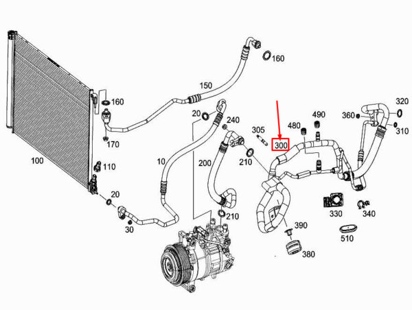 NEW MERCEDES-BENZ GLC X253 A/C REFRIGERANT RETURN LINE A2538304001 ORIGINAL - Image 7