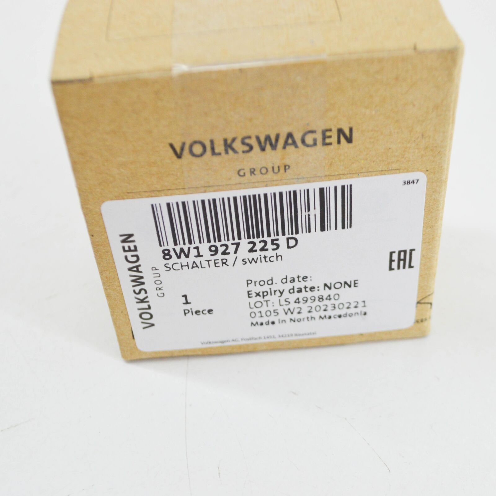 NEW AUDI A5 SPORTBACK F5 HANDBRAKE BUTTON LHD 8W1927225D ORIGINAL 7 NEW AUDI A5 SPORTBACK F5 HANDBRAKE BUTTON LHD 8W1927225D ORIGINAL - Image 7