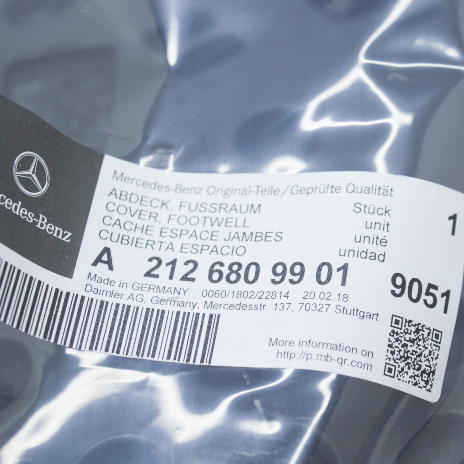 NEW MERCEDES-BENZ E W212 DASH FOOTWELL TRIM LOWER LHD A21268099019051 ORIGINAL 7 NEW MERCEDES-BENZ E W212 DASH FOOTWELL TRIM LOWER LHD A21268099019051 ORIGINAL - Image 7