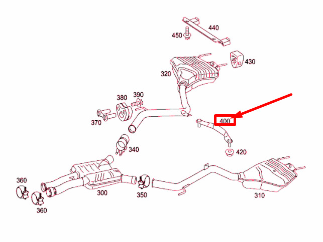 NEW MERCEDES-BENZ S W221 EXHAUST PIPES CONNECTION STRUT A2214900095 ORIGINAL 7 NEW MERCEDES-BENZ S W221 EXHAUST PIPES CONNECTION STRUT A2214900095 ORIGINAL - Image 7