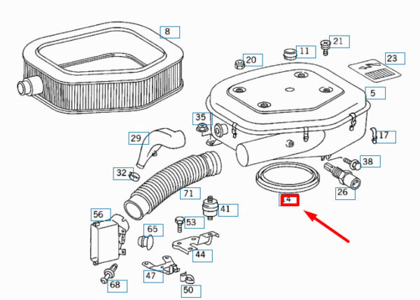 NEW MERCEDES-BENZ E W210 AIR CLEANER ASSEMBLY GROMMET A1020940060 ORIGINAL - Image 7