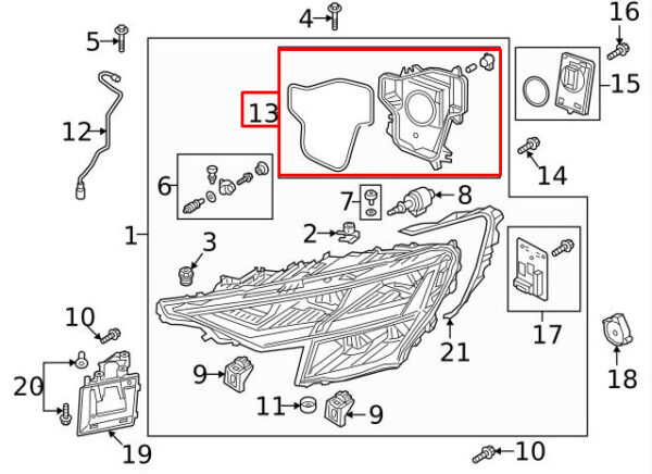 NEW AUDI Q8 4MN FRONT HEADLIGHT LEFT COVER CAP 4M8941159A ORIGINAL - Image 7