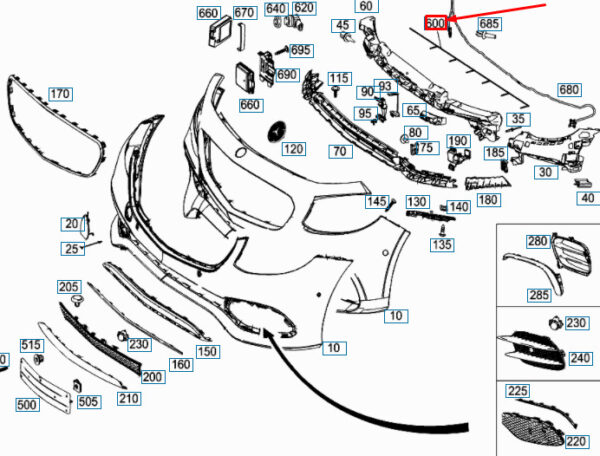 NEW MERCEDES-BENZ E W213 FRONT PARKING AID WIRING HARNESS A2135405903 ORIGINAL - Image 7