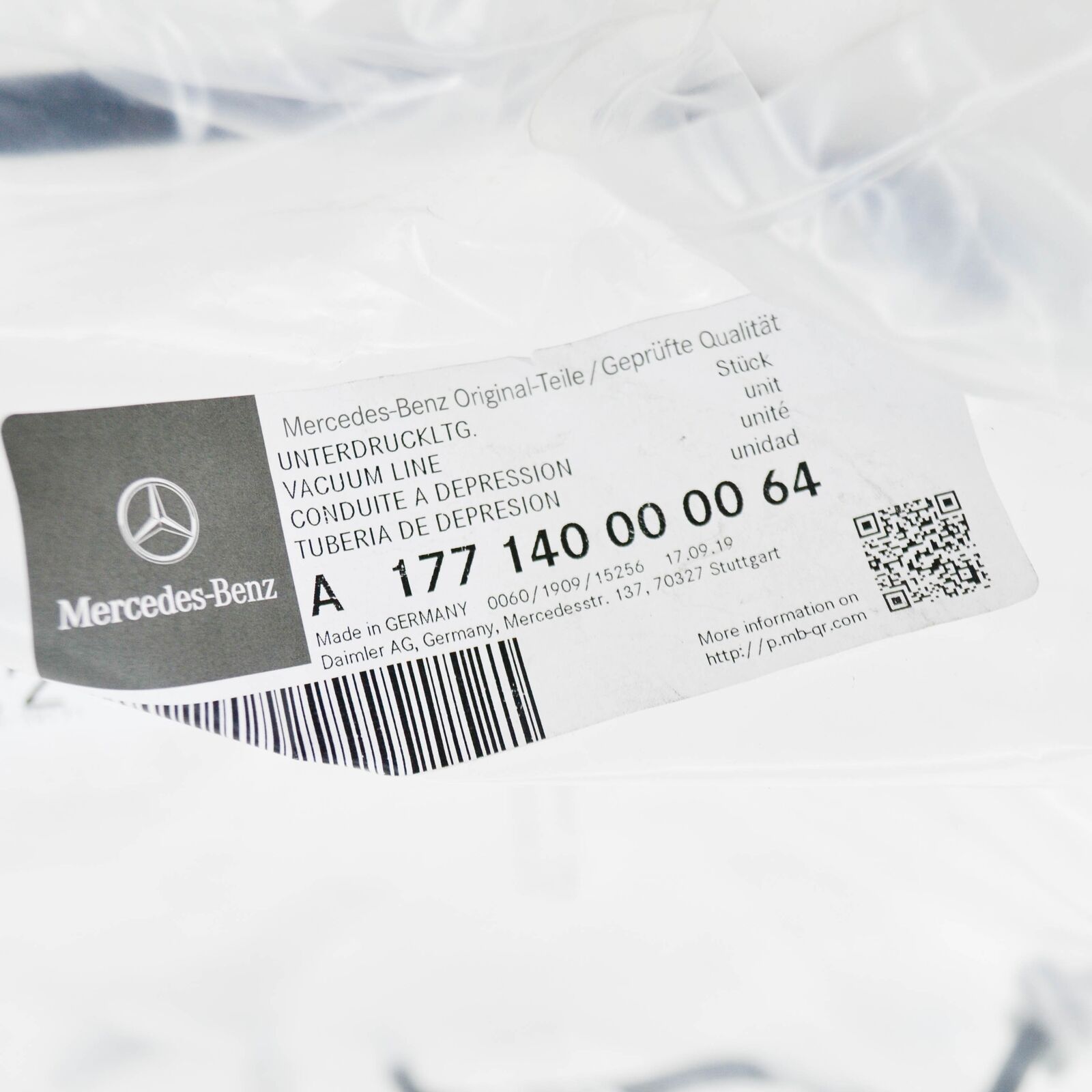 NEW MERCEDES-BENZ C W205 VACUUM LINE A1771400000 ORIGINAL 7 NEW MERCEDES-BENZ C W205 VACUUM LINE A1771400000 ORIGINAL - Image 7