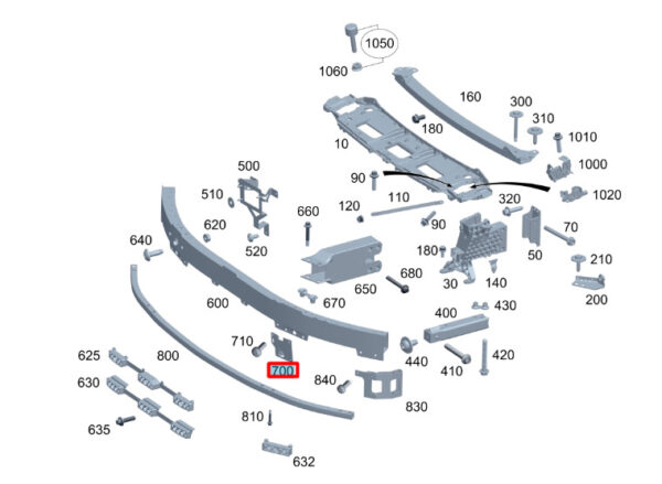 NEW MERCEDES-BENZ S W223 FRONT BUMPER IMPACT BAR BRACE LEFT A2236201001 ORIGINAL - Image 7
