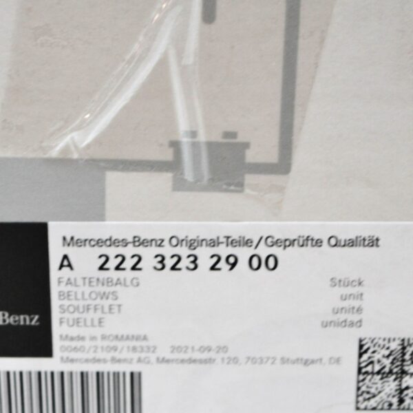 NEW MERCEDES-BENZ S W222 FRONT SHOCK ABSORBER BELLOWS A2223232900 ORIGINAL - Image 7