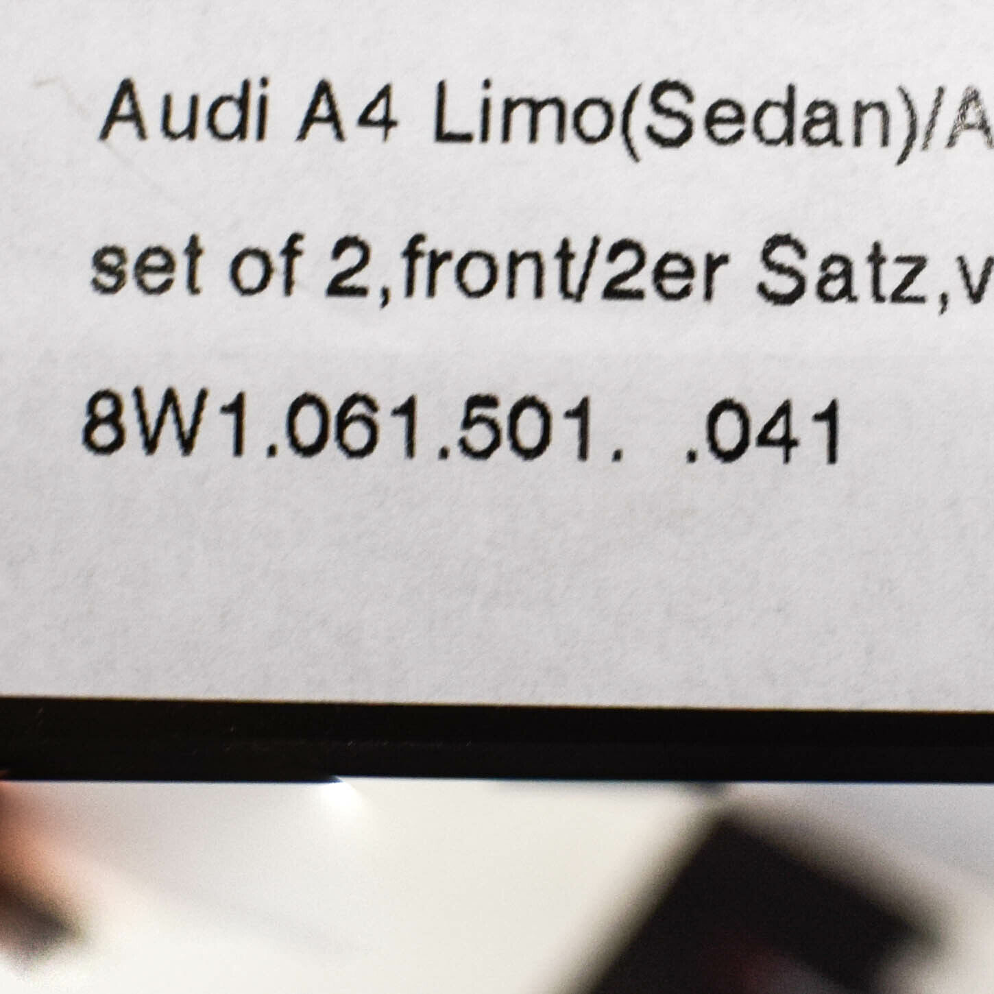 NEW AUDI A4 B9 FRONT ALL WEATHER RUBBER FLOOR MATS 8W1061501041 LHD 9 NEW AUDI A4 B9 FRONT ALL WEATHER RUBBER FLOOR MATS 8W1061501041 LHD - Image 9