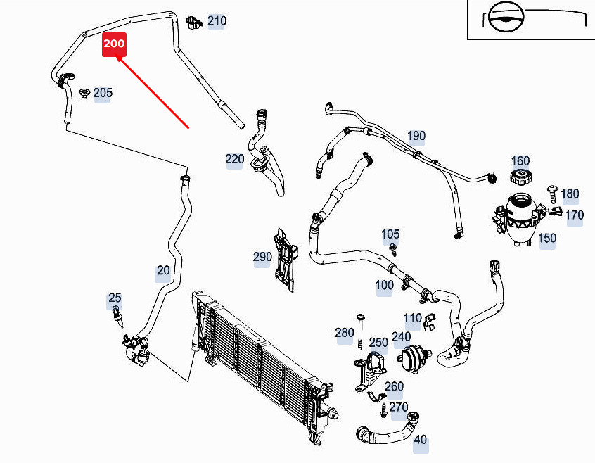 NEW MERCEDES-BENZ CLS C257 ENGINE COOLANT PIPE A2385000000 ORIGINAL 7 NEW MERCEDES-BENZ CLS C257 ENGINE COOLANT PIPE A2385000000 ORIGINAL - Image 7