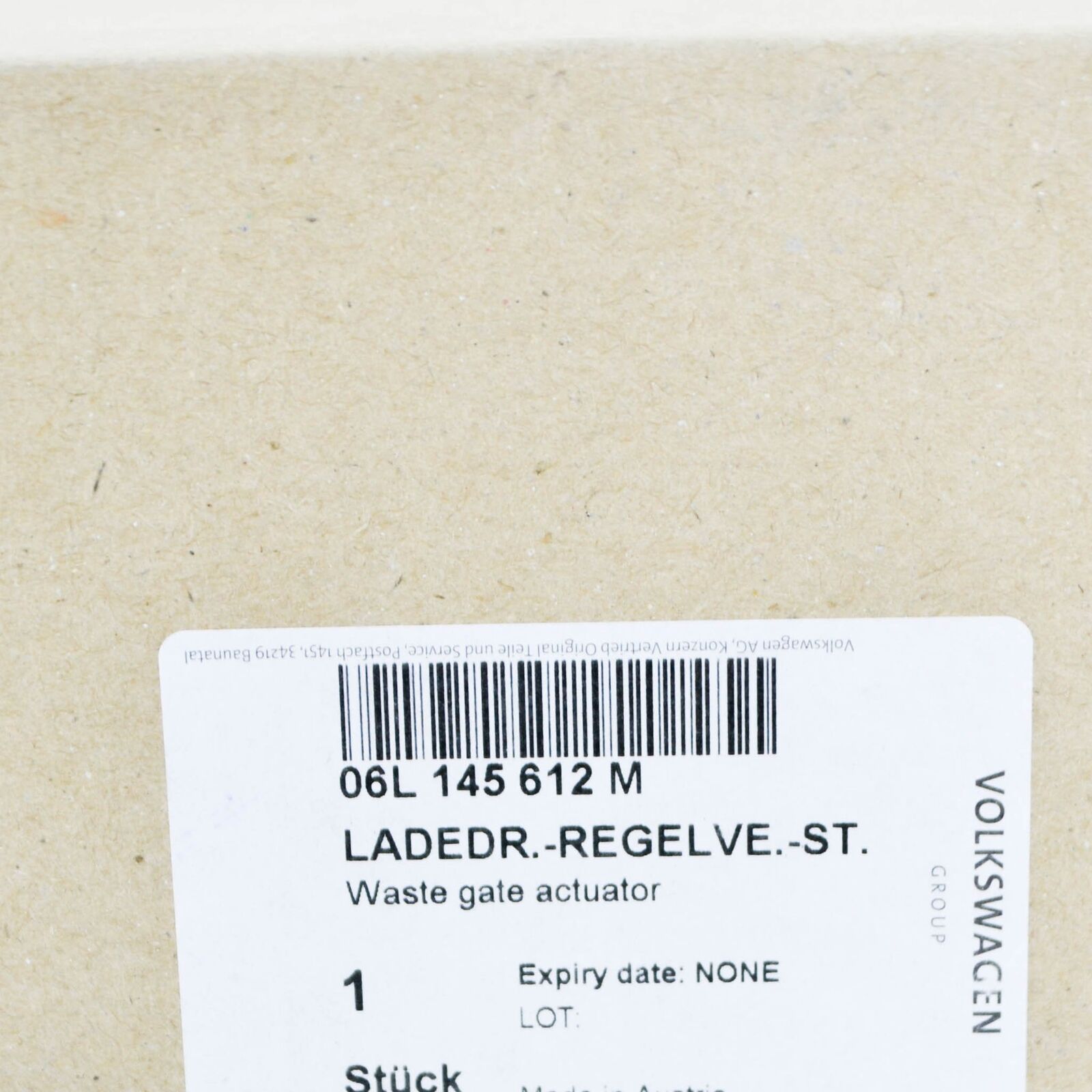 NEW AUDI A5 SPORTBACK 8T TURBOCHARGER SERVOMOTOR 06L145612M ORIGINAL 7 NEW AUDI A5 SPORTBACK 8T TURBOCHARGER SERVOMOTOR 06L145612M ORIGINAL - Image 7