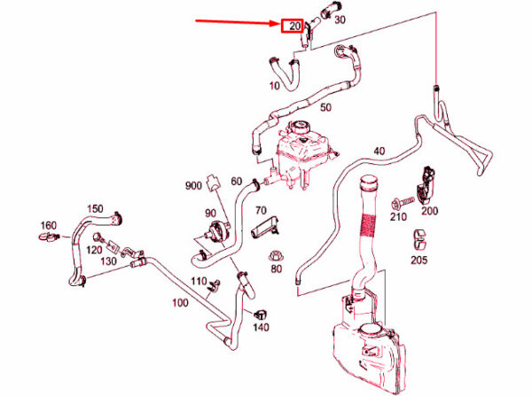 NEW MERCEDES-BENZ GLE W166 HOSE PIPE CONNECTION A1669971459 ORIGINAL - Image 7