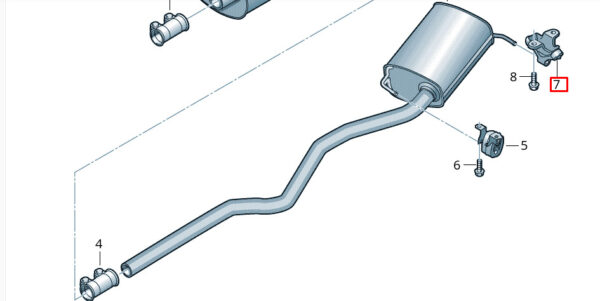 NEW VOLKSWAGEN TRANSPORTER T6 REAR EXHAUST SILENCER BRACKET 7H0253144B GEN - Image 7