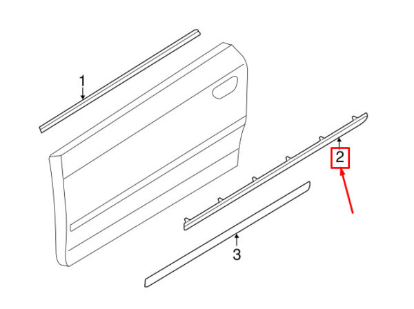 NEW AUDI A3 SPORTBACK 8P FRONT LEFT DOOR MOLDING 8P4853953AGRU ORIGINAL - Image 7
