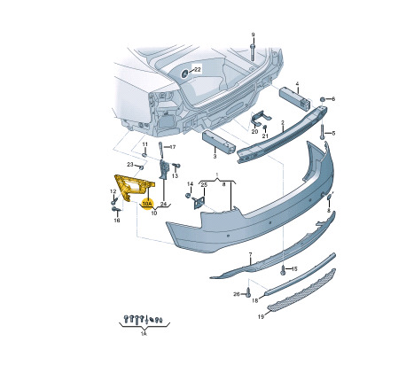 NEW AUDI A5 8T REAR LEFT BUMPER BRACKET 8T8807453A ORIGINAL 7 NEW AUDI A5 8T REAR LEFT BUMPER BRACKET 8T8807453A ORIGINAL - Image 7