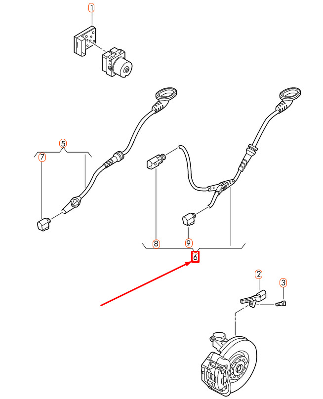 NEW VW BEETLE A5 FRONT LEFT WIRING HARNESS FOR SPEED SENSOR 5C0927903E 9 NEW VW BEETLE A5 FRONT LEFT WIRING HARNESS FOR SPEED SENSOR 5C0927903E - Image 9