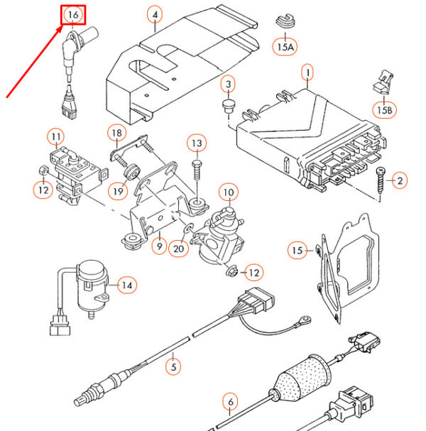 NEW VOLKSWAGEN TRANSPORTER T4 CRANKSHAFT PULSE SENSOR 074906433 - Image 9