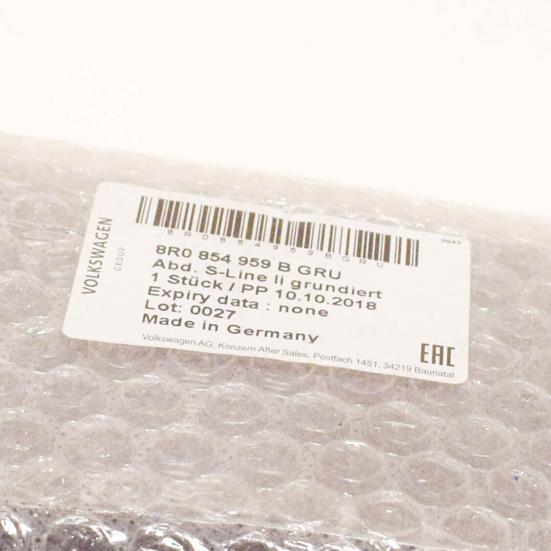 NEW AUDI Q5 8R FRONT LEFT FENDER LINING 8R0854959BGRU 9 NEW AUDI Q5 8R FRONT LEFT FENDER LINING 8R0854959BGRU - Image 9