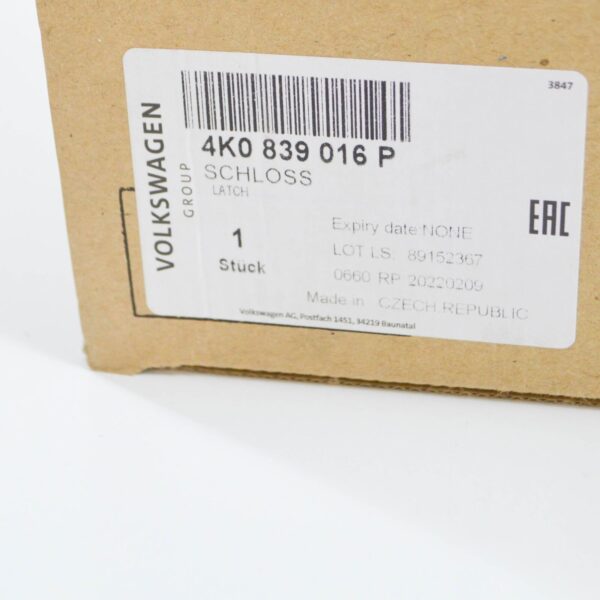 NEW AUDI Q8 4MN REAR RIGHT DOOR LOCK 4K0839016P ORIGINAL - Image 7