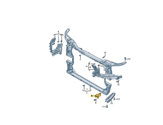 NEW AUDI Q5 FY LET SUPPORT RADIATOR LOCK CARRIER HOLDER 80A805201B ORIGINAL 7 NEW AUDI Q5 FY LET SUPPORT RADIATOR LOCK CARRIER HOLDER 80A805201B ORIGINAL - Image 7