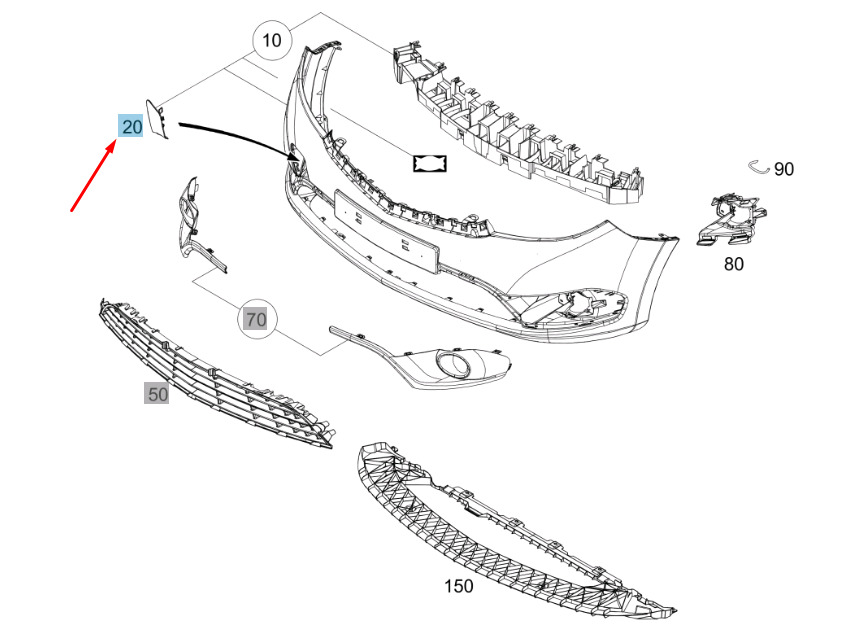 NEW MERCEDES-BENZ CITAN W415 FRONT BUMPER TOW EYE COVER A4158850122 ORIGINAL 7 NEW MERCEDES-BENZ CITAN W415 FRONT BUMPER TOW EYE COVER A4158850122 ORIGINAL - Image 7