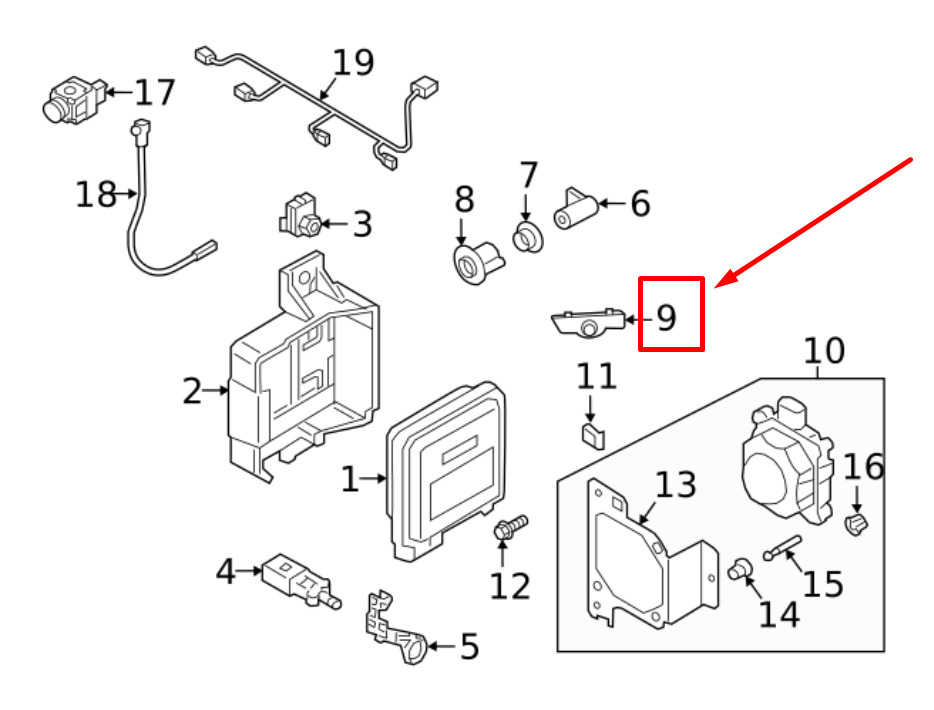 NEW AUDI A4 S4 B9 FRONT RIGHT PDC SENSOR BRACKET 8W0919268L ORIGINAL 7 NEW AUDI A4 S4 B9 FRONT RIGHT PDC SENSOR BRACKET 8W0919268L ORIGINAL - Image 7